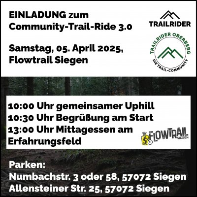 Einladung: Community-Ride am 05.04.2025 in Siegen - Einladung: Community-Ride am 05.04.2025 in Siegen