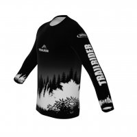 Trailrider MTB-Jersey/Trikot Langarm Black&White